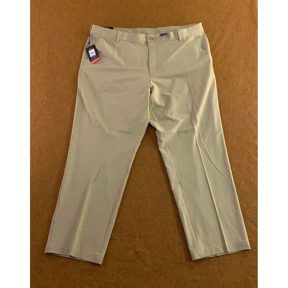 Greg Norman Mens 44x30 Tan ML75 Microlux Stretch Performance Golf Pants NWT